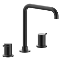 Park Pin Vanitee Sink Set - 4 Star - 1/4 Turn Ceramic Matt Black (Lf)