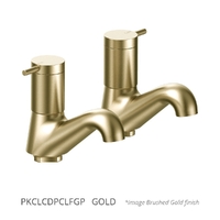 Park Pin Pillar Cocks - 4 Star - Pair - 1/4 Turn Ceramic Gold (Lf)
