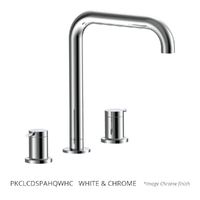 Park Pin Hob Spa Set - 1/4 Turn Ceramic  White &amp; Chrome