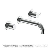 Park Pin Wall Spa Set - 1/4 Turn Ceramic Satin Chrome