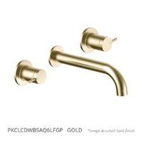 Park Pin Wall Basin Set - 6 Star - 1/4 Turn Ceramic Gold (Lf)
