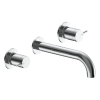Park Pin Wall Basin Set - 4 Star - 1/4 Turn Ceramic Chrome (Lf)