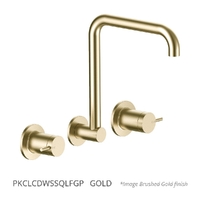 Park Pin Wall Sink/Laundry Set - 4 Star - 1/4 Turn Ceramic Gold (Lf)