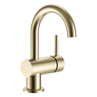 Park Horizontal Basin Mixer - Gooseneck Spout - 4 Star Brushed Gold (Lf)