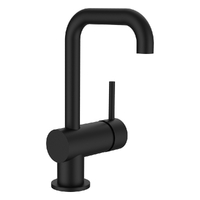 Park Horizontal Basin Mixer - Squareline Spout - 4 Star Matt Black (Lf)