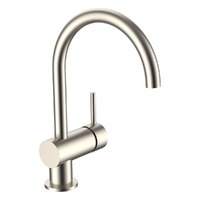 Park Horizontal Sink Mixer - Gooseneck Spout - 4 Star Brushed Nickel (Lf)