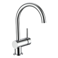 Park Horizontal Sink Mixer - Gooseneck Spout - 4 Star Chrome (Lf)