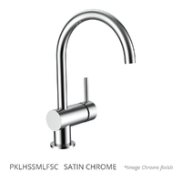 Park Horizontal Sink Mixer - Gooseneck Spout - 4 Star Satin Chrome (Lf)