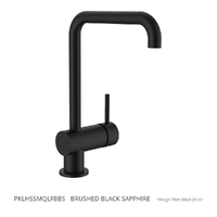 Park Horizontal Sink Mixer - Squareline Spout - 4 Star Brushed Black Sapphire (Lf)