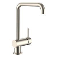 Park Horizontal Sink Mixer - Squareline Spout - 4 Star Brushed Nickel (Lf)