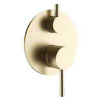 Park Rotary Diverter Wall Mixer Brushed Gold