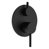 Park Rotary Diverter Wall Mixer Matt Black Trim Kit