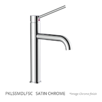 Park Care Sink Mixer - Pillar Style - 4 Star Satin Chrome (Lf)
