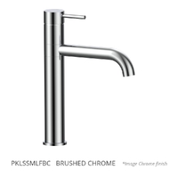 Park Sink Mixer - Pillar Style - 4 Star Brushed Chrome (Lf)