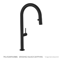 Park Vertical Pull Out Spray Mixer Brushed Black Sapphire (Lf)