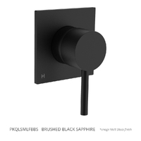 Park Wall Mixer - Solid Square Plate Brushed Black Sapphire (Lf)