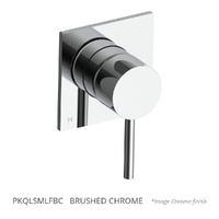 Park Wall Mixer - Solid Square Plate Brushed Chrome (Lf)