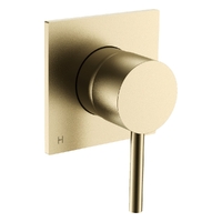 Park Wall Mixer - Solid Square Plate Brushed Gold (Lf)