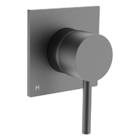 Park Wall Mixer - Solid Square Plate Gunmetal (Lf)