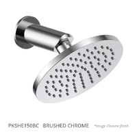 Aviad Wall Mount Shower - 150Mm Head
 Brushed Chrome