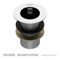 32 X 80 Basin Waste &amp; Rubber Stopper Brushed Chrome