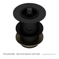 32 X 80 Basin Waste With Overflow &amp; Rubber Stopper Brushed Black Sapphire