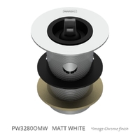 32 X 80 Basin Waste With Overflow &amp; Rubber Stopper Matt White