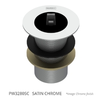 32 X 80 Basin Waste &amp; Rubber Stopper Satin Chrome