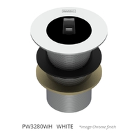 32 X 80 Basin Waste &amp; Rubber Stopper  White