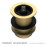 40 X 80 Bath Or Basin Waste &amp; Rubber Stopper Brushed Brass