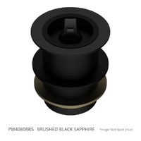 40 X 80 Bath Or Basin Waste &amp; Rubber Stopper Brushed Black Sapphire