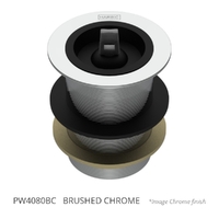 40 X 80 Bath Or Basin Waste &amp; Rubber Stopper Brushed Chrome
