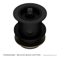 40 X 80 Bath Or Basin Waste With Overflow &amp; Rubber Stopper Brushed Black Sapphire