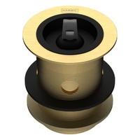 40 X 80 Bath Or Basin Waste With Overflow &amp; Rubber Stopper Brushed Gold