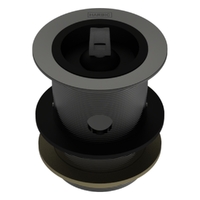 40 X 80 Bath Or Basin Waste With Overflow &amp; Rubber Stopper Gunmetal