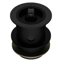 40 X 80 Bath Or Basin Waste With Overflow &amp; Rubber Stopper Matt Black