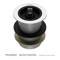 40 X 80 Bath Or Basin Waste &amp; Rubber Stopper Satin Chrome