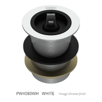 40 X 80 Bath Or Basin Waste &amp; Rubber Stopper  White