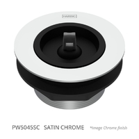 50 X 45 Bath Or Sink Waste &amp; Rubber Stopper Satin Chrome