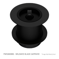 50 X 80 Bath Or Sink Waste &amp; Rubber Stopper Brushed Black Sapphire