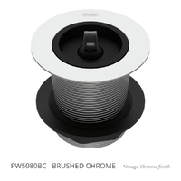 50 X 80 Bath Or Sink Waste &amp; Rubber Stopper Brushed Chrome