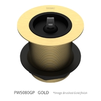 50 X 80 Bath Or Sink Waste &amp; Rubber Stopper Gold