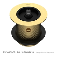 50 X 80 Bath Or Sink Waste With Overflow &amp; Rubber Stopper Brushed Brass