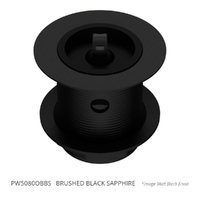 50 X 80 Bath Or Sink Waste With Overflow &amp; Rubber Stopper Brushed Black Sapphire