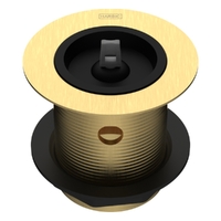 50 X 80 Bath Or Sink Waste With Overflow &amp; Rubber Stopper Brushed Gold