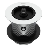 50 X 80 Bath Or Sink Waste With Overflow &amp; Rubber Stopper Chrome