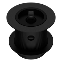 50 X 80 Bath Or Sink Waste With Overflow &amp; Rubber Stopper Matt Black