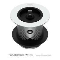 50 X 80 Bath Or Sink Waste With Overflow &amp; Rubber Stopper  White