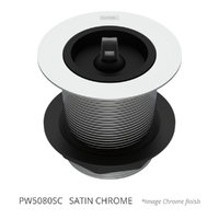 50 X 80 Bath Or Sink Waste &amp; Rubber Stopper Satin Chrome