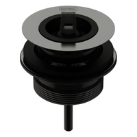 2 Part Tapered Basin Waste With 32Mm Top, 40Mm Bsp Base, &amp; Rubber Stopper Gunmetal